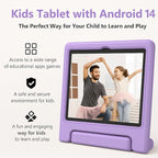 10.1" Kids Tablet Android 14 | 64GB Octa-Core 8GB RAM | Shockproof Case & Parental Control | 12H Fast Charge | HD Display w/Google Kids Space & Educational Apps | WiFi 6/Bluetooth/GPS | Ages 3-12