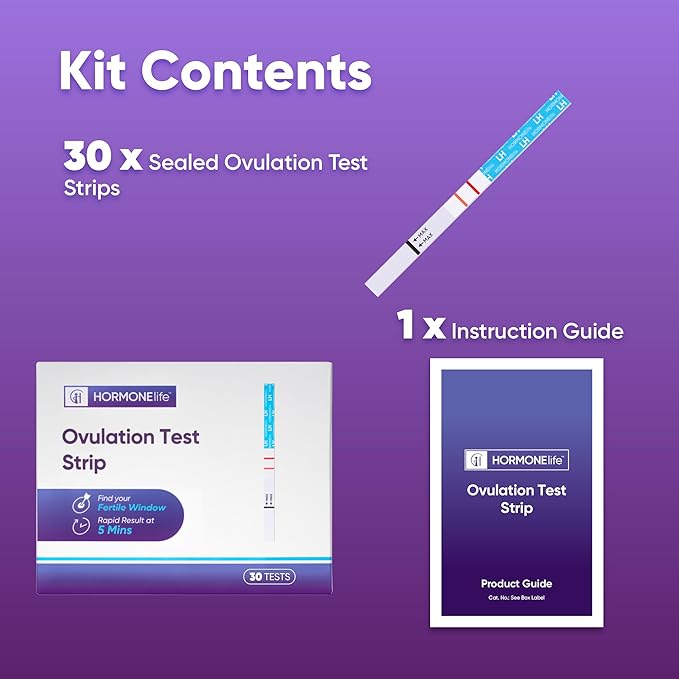 Ovulation Test Strips – LH Test for Ovulation Detection, Easy-to-Use Home Ovulation Tracking (15/30 Count) (LH Test 30 Count)