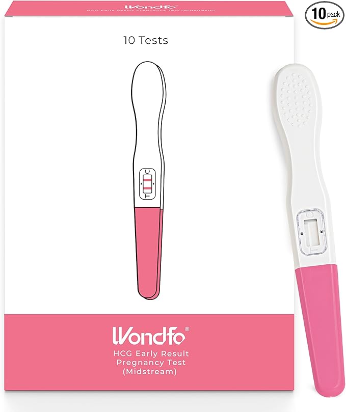 Wondfo Early Result Pregnancy Test Sticks-6 Days Before Missed Period-Rapid Detection at Home Pregnancy Test (10 Pack)