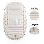 PandaEar 2 Pack Baby Inflatable Bathtub & Baby Seat for 3 Months+, Portable Travel Baby Infant Bath Tub and Infant Chair Toddler Floor Seats with Built in Air Pump for Newborn