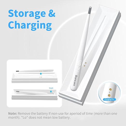 Boncare Rechargeable Digital Basal Thermometer for Ovulation & Body Temperature - Underarm Use Only for Fast Accurate Reading for Adults, Kids & Baby