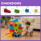 PLATPORTS Big Blocks- Big Jumbo Blocks - Large Building Blocks - Large Blocks - Giant Building Blocks - Jumbo Blocks - Big Blocks for Kids Ages 3-8