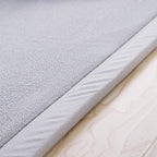 Loartee Coral Velvet Crawling Rugs & Play Mat (6'8"x 6'8", Gray) for Toddler Children & Yoga Exercise