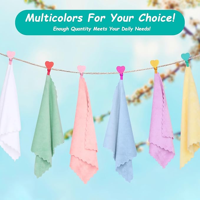 HOMEXCEL Baby Washcloths 24 Pack-Microfiber Baby Bath Face Towel 11.5 x 11.5 Inch Extra Absorbent and Soft Burp Cloth and Wash Cloths for Newborn-Infants and Toddlers-Gentle On Sensitive Skin