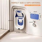 Baby Bathtub for Newborn to Toddler, Reclining Newborn Bathtub, Adjustable Baby Tub with Thermometer, Bath Kneeler Pad & Clean Rinse Cup, 0-36 Months (Blue)