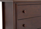 Delta Children Perry 3 Drawer Dresser with Changing Top and Interlocking Drawers, Walnut Espresso