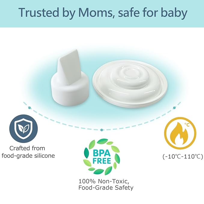 8 Duckbill Valves and 4 Silicone Membrane for Spectra and Motif Luna. Replacement Accessories for Spectra S1 S2 9 Plus SG Pumps (Not Original Accessories)