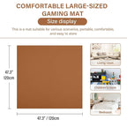 Baby Play Mat 48"x48" – Thick, Non-Slip Foam Mat for Babies and Toddlers. Foldable, Scrubbable, Odorless, and Soft, Ideal for Playpens, Crawling, and Indoor Playtime-Brown