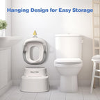 Maliton Baby Potty Training Seat with Step Stool, Toddler Toilet Seat for Boys Girls, Anti-Slip Toddler Stool for Bathroom, Kitchen, Toilet Potty Training Set(One Potty Seat+Two Step Stool for Kids)