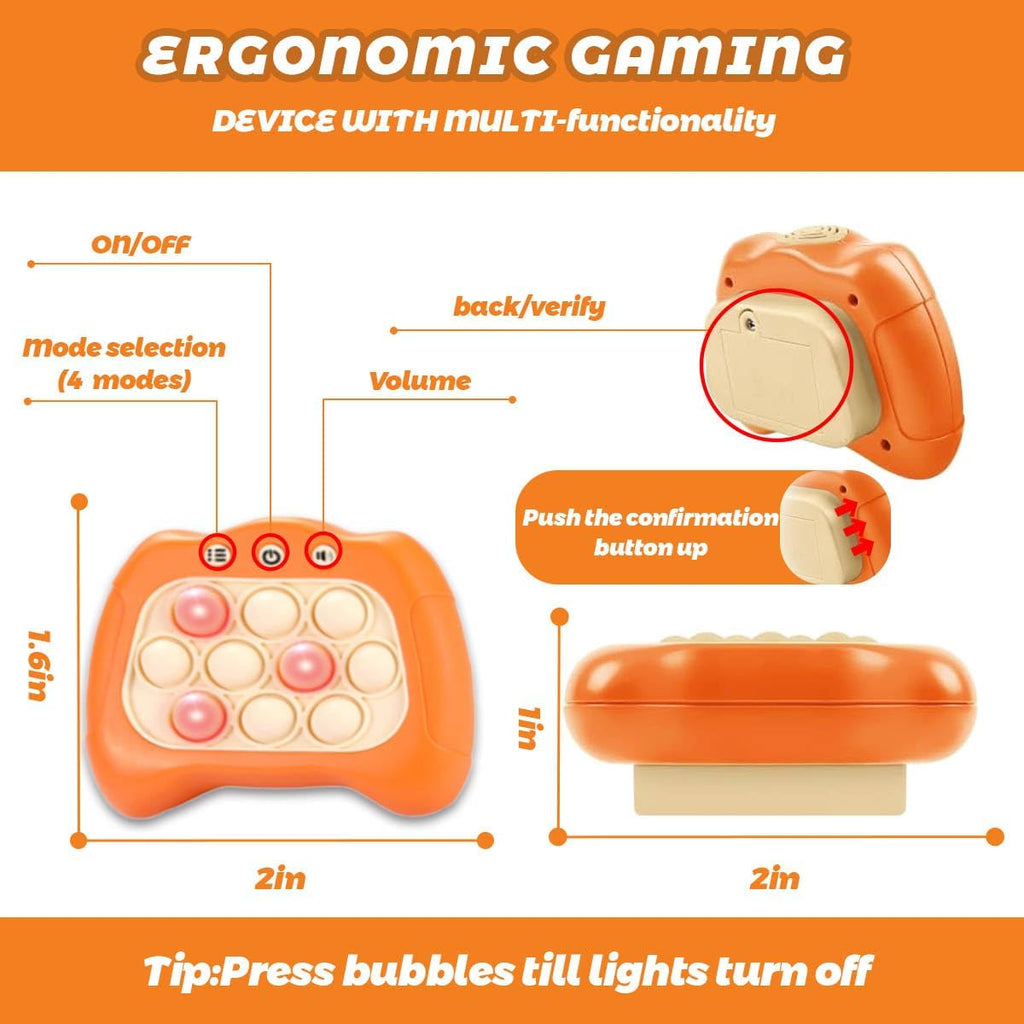 Children Quickly Push Toy Games, Adults Quickly Push Handheld Game Toys, Bubble Pressure pop-up Light Games, Birthday, Boys and Girls Autism Relief, Multiplayer PK