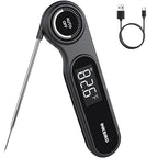 0.5 Seconds Rechargeable Instant Read Meat Thermometer for Cooking, INKBIRD Digital Food Thermometer with VA LCD Screen -58.0℉~572℉ Waterproof Kitchen Thermometer with Magnet, Candy Grill BBQ Frying