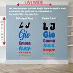 Multiple Font Custom Name Nursery Wall Decal Vinyl Sticker | Home Décor | Custom Kids Room Decal | Bedside Decals | Children’s Room| Car | Laptop