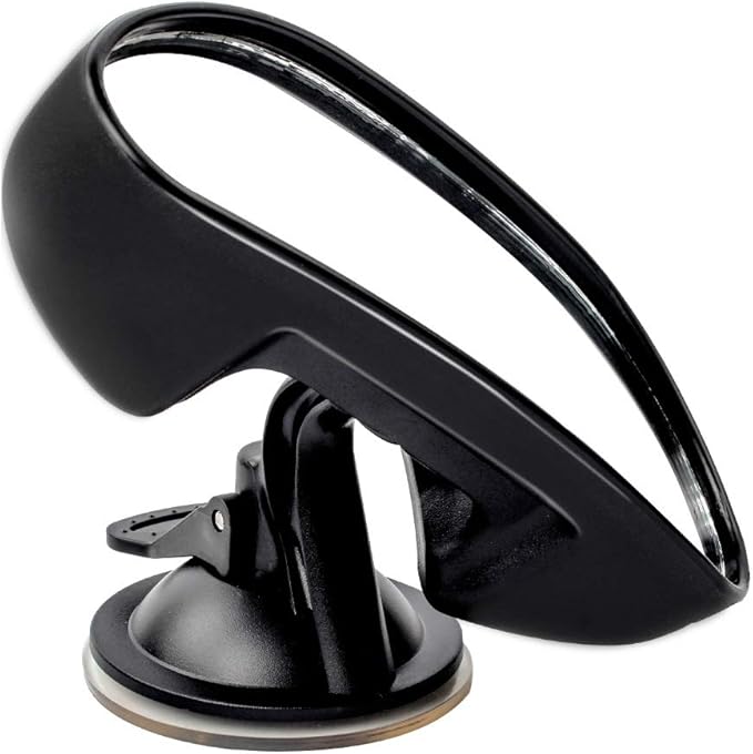 GES Rear View Mirror - 360 Degree Adjustable, Strengthen Suction Cup for Car - 5.9 x 2.2Inch - Black