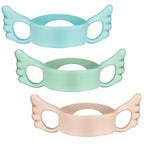 Silicone Baby Bottle Handles, 3PCS Bottle Handles for 2.36-2.76" Wide-Neck Bottles, Baby Bottle Handles has Easy Grip Handles, Easy Carry Handle Lightweight Bottle Handle(Blue/Green/Pink)