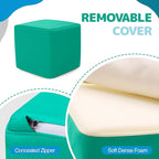 Foam Building Blocks for Kids: 12-Pieces PU Leather Colorful Foam Blocks - Building Toys for Toddler - Giant Stacking Blocks Toys - Soft Indoor Playset for Birthday Gift Preschool Learning (Modern)