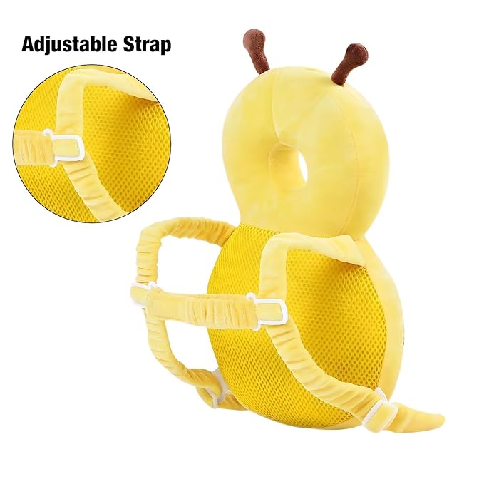 PandaEar Baby Head Protection Backpack, Toddler Walking Head Protector, Adjustable Head Protector Pad Safety Cushion (Yellow)
