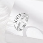 INFUSEU Funny Spinner Fidget Rings for Women Girls Anti Anxiety Stress Worry, Adjustable Size