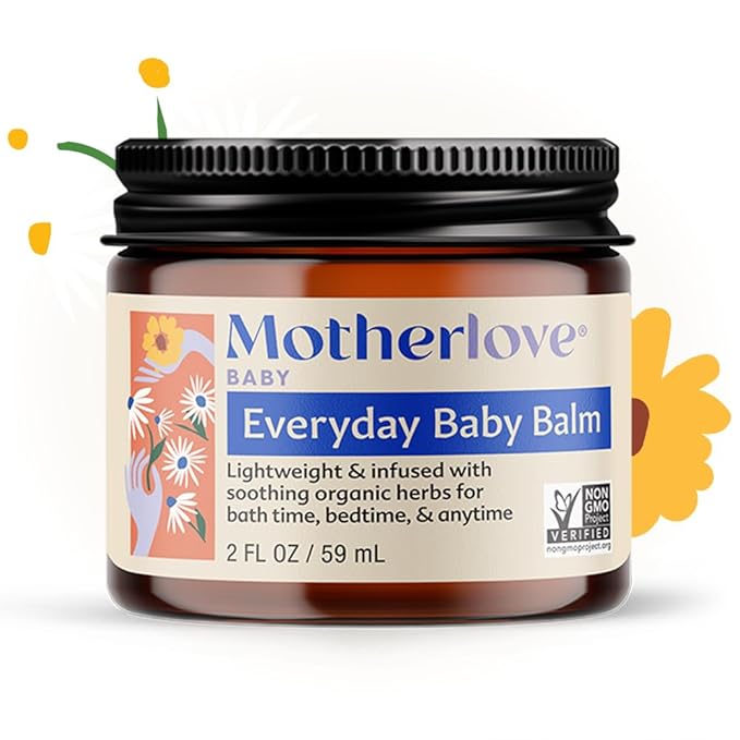 Motherlove Everyday Baby Balm (2oz) Plant-Based, All-Natural Baby Essential for Newborns, Infants, & Toddlers—Moisturizing Herbal Salve w/Calming Chamomile—Non-GMO, Organic Herbs, Cruelty-Free