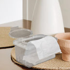 Sewroro 2pcs Wipes Dispenser Transparent Tissue Box Holder Baby Wipe Holder Refillable Wipe Container Case for Home Office