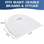 Baby Wedge Pillow for Newborn, Incline, Waterproof, Pregnancy Wedge, Premium Foam with Removable Cover, 15 x 12 x 2.6 inches
