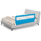 BABY JOY Bed Rails for Toddlers, 59'' Extra Long, Swing Down Bed Guard w/Safety Straps, Folding Baby Bedrail for Kids Twin, Double, Full Size Queen & King Mattress (Blue, 59-Inch)