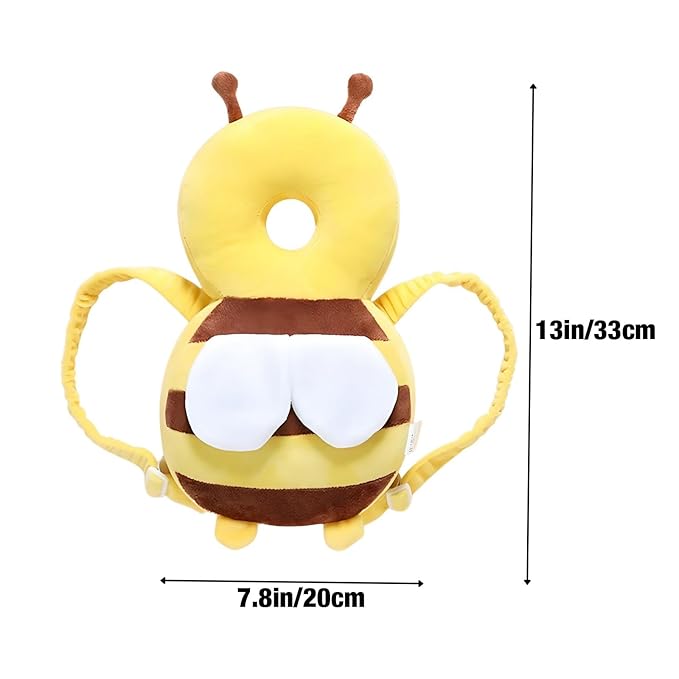 PandaEar Baby Head Protection Backpack, Toddler Walking Head Protector, Adjustable Head Protector Pad Safety Cushion (Yellow)