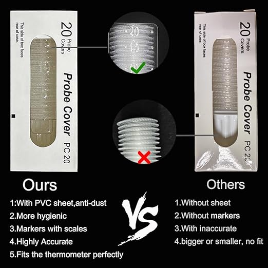 1000 Pack Ear Thermometer Covers Disposable Refill Lens Filters Caps Probe Cover Compatible for All B raun Models Digital Thermometers Sleeve (Updated Version)