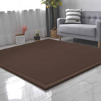 Loartee Coral Velvet Crawling Rug (4'11" X 4'11") for Toddlers - Coffee Area Rug Play Mat, Yoga Mat Exercise Pad, Carpet