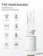 Portable Bottle Warmer for Travel, Comes with A Feeding Bottle,Warmer with Fast Heating, Safety Material Baby Bottle Warmer, Rechargeable Bottle Warmer for Breastmilk