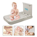 Baby Changing Diaper Station Wall-Mount: Vertical Baby Changing Table, Sturdy & Durable- with Safety Straps for Commercial Restrooms