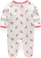 Kiddiezoom Baby and Toddler Boys'Snug Fit Footed One-Piece Romper Jumpsuit Cotton Cotton Footed Outfit