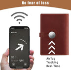 Jack&Chris Genuine Leather Passport Holder For Travel, RFID Blocking Handmade Passport Holder with Card Case Organized & Safe, Quality Travel Essentials for Women and Men for Gifting, Red