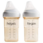 Hegen Easy to Clean Anti-Colic Baby Bottle, 8oz for 3 to 6 Months (2-Pack)