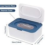 NOVWANG 3 Pack Baby Wipes Dispenser Wipe Holder with Lids, Keeps Wipes Fresh, Refillable Wipes Container with Sealing Design, Bathroom Tissues Wipes Case Box