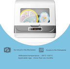 Kids Feeding Set 5 Pcs, Tableware Set for Toddlers Includes Plate Bowl Cup Fork and Spoon Utensil Flatware, Kids Flatware Set Dishwasher Safe, BPA Free (Penguin)