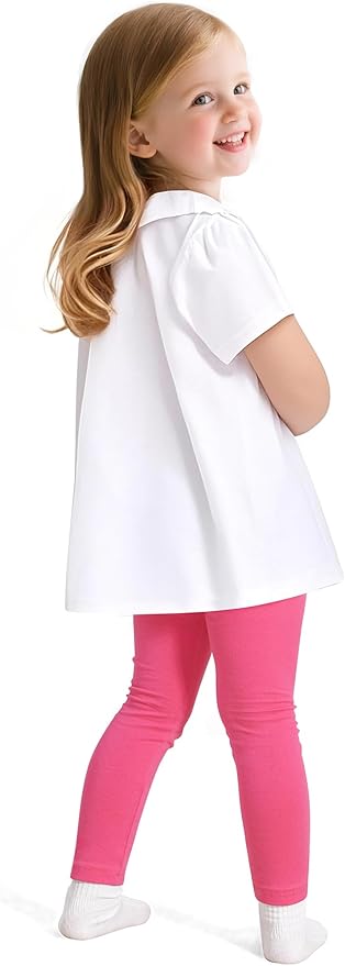 Witwot 3 Pack Baby Girls Leggings Toddler Kids Soft Cotton Pants Size 18M-5T