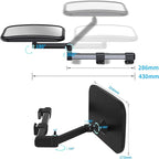 Baby Car Mirror Rear Facing, Safety Adjustable Car Seat Mirror for Baby Extendable Camera Monitor with Hook Clip Design Clear View ShatterProof + 2 Baby on Board Stickers,2 Seat Headrest Hook