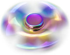 Rainbow Fidget Spinner - Metal Stainless Steel Figit Hand Toy for Kids and Adult (Round)