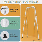 Baby Jumper with Toddler Swing, Baby Jumpers and Bouncers,Indoor Outdoor Toddler Swing Set (White)