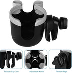 Accmor Stroller Cup Holder with Phone Holder, Bike Cup Holder, Universal Cup Holder for Uppababy Nuna Doona Strollers, 2-in-1 Cup Phone Holder for Stroller, Bike, Wheelchair, Walker, Scooter