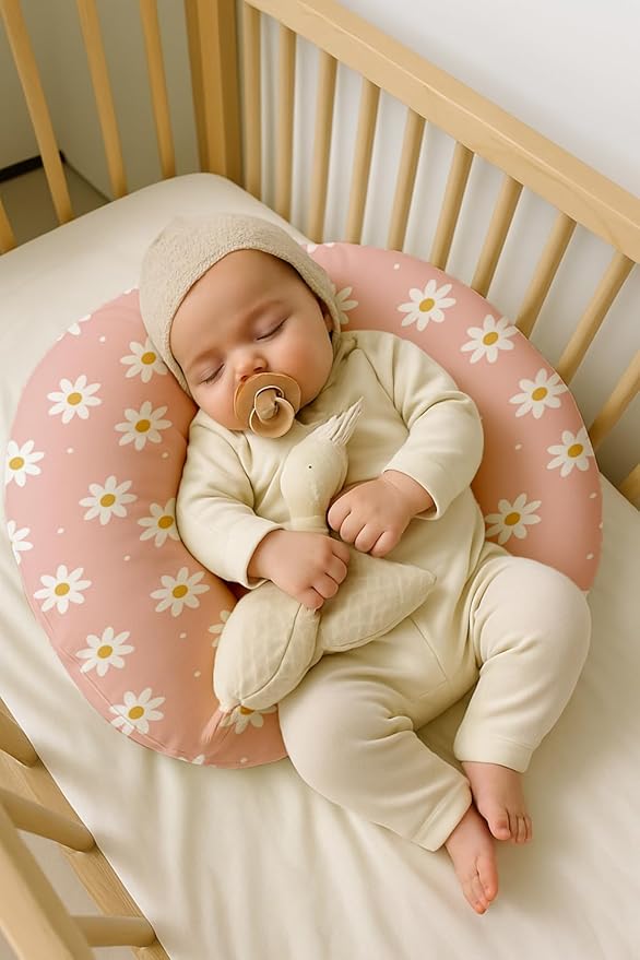 Nursing Pillow Covers 2 Pack, Breastfeeding Pillow Slipcovers Soft and Stretchy, Nursing Covers for Baby Girls Boys Newborn