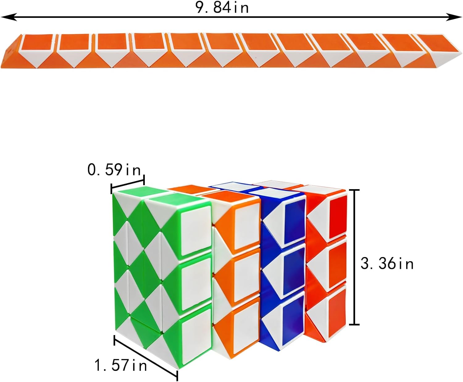 32Pcs Magic Snake Speed Cube for Party Favors Goodie Bag Stuffers Classroom Prizes, Mini Twist Puzzle for Birthday Bags for Kids Christmas Valentine Easter Gifts