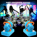 Automatic Bubble Machine 10 Holes Bubble Blower 20000+ Big Bubbles Per Minute Bubbles for Kids Portable Bubble Maker Operated by USB or Batteries for Outdoor Birthday Gifts Wedding Easter Party Favor