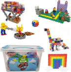 KADU 680pc Rainbow Classic Set - STEM/STEAM Building + Construction Toy, for Open + Imaginative Play - Ages 5+