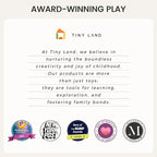 Tiny Land Montessori Toy Set for Babies 18-24 Months Investigator Play Kit- 4-in-1 Wooden Learning Toys with Color Sorting, Lacing Beads, Shape Matching, and Seasons Puzzles