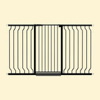 ALLAIBB Black 40.55" Extra Tall Wide 29.92-62.60" Baby Gate Pressure Mounted Walk Through Child Kids Safety Toddler Tension Pet Dog Gates with Extension for Doorways Kitchen