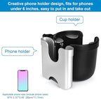 Accmor Stroller Cup Holder with Phone Holder, Bike Cup Holder, Universal Cup Holder for Uppababy Nuna Doona Strollers, 2-in-1 Cup Phone Holder for Stroller, Bike, Wheelchair, Walker, Scooter