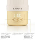 Portable Baby Bottle Warmer for Travel – 17oz Cordless Milk Warmer with Detachable Battery, USB Rechargeable Breast Milk Warmer, Baby Bottle Heater for Home and On-The-Go Use