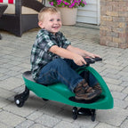 Wiggle Car Ride On Toy - No Batteries, Gears or Pedals - Twist, Swivel, Go - Outdoor Ride Ons for Kids 3 Years and Up by Lil' Rider (Green)