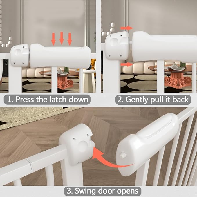 Fairy Baby Fairy Baby Walk Through Baby Gate Auto Close White Child Safety Gates Extension